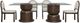 Bassett Mirror On The Flip Glass Top with Brown Base Dining Table-1