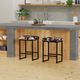 Emerald Home Abilene 2-Piece Cow Hide Print Barstool Set-1