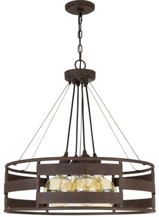 Cal® Lighting & Accessories Rochefort Rust Chandelier-0