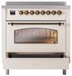 Ilve® Nostalgie II Series 36" Antique White Pro Style Induction Range-2