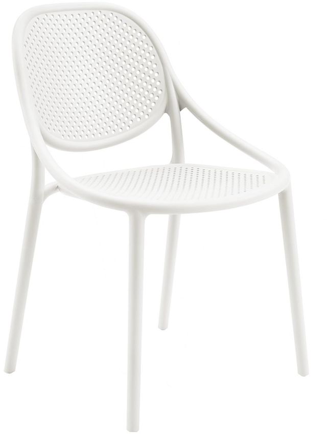 Monarch Specialties Inc. 4-Piece White Stacking Dining Armchair-0