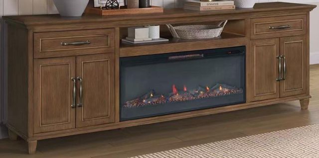 Legends Home Watson Brown 95" Fireplace Console-0