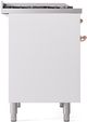 Ilve® Nostalgie II Series 40" White Pro Style Dual Fuel Range-3