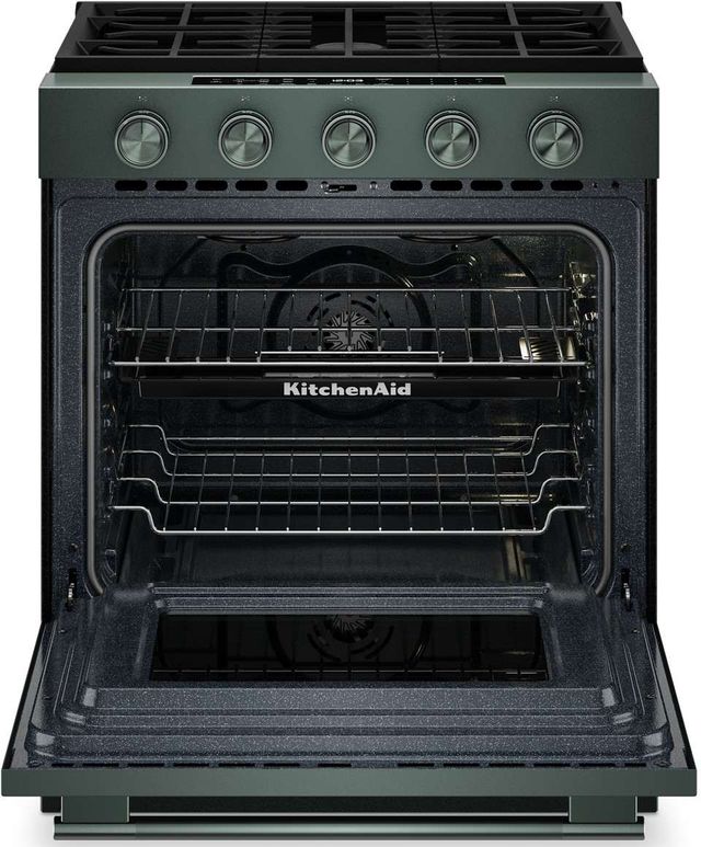 KitchenAid® 30" Juniper Smart Slide-in Gas Range with Convection Cooking Modes and 2-in-1 Burner-1