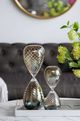 A & B Home Black/Gray Luster Diagonal Hourglass-1