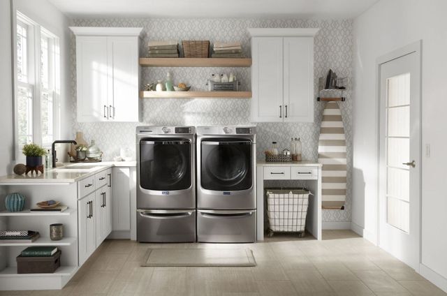 Maytag® 15.5" Gray Laundry Pedestal with Storage-7