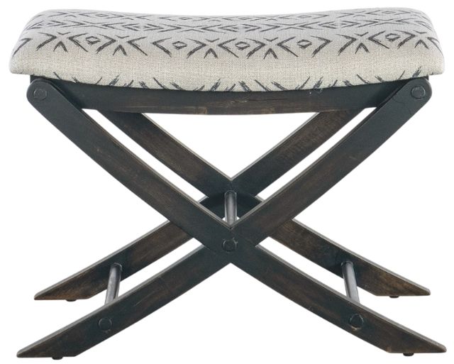 Hooker® Furniture Retreat Black Sand/Jafar Gray Stool Bed Bench-2