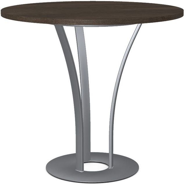 Amisco Customizable Dalia Birch Veneer Counter Pub Table with Metal Turnip Base-0