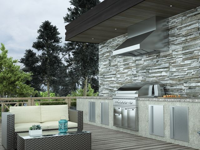 Zephyr Pro Collection Cypress 42" Stainless Steel Outdoor Pro Style Wall Ventilation-3