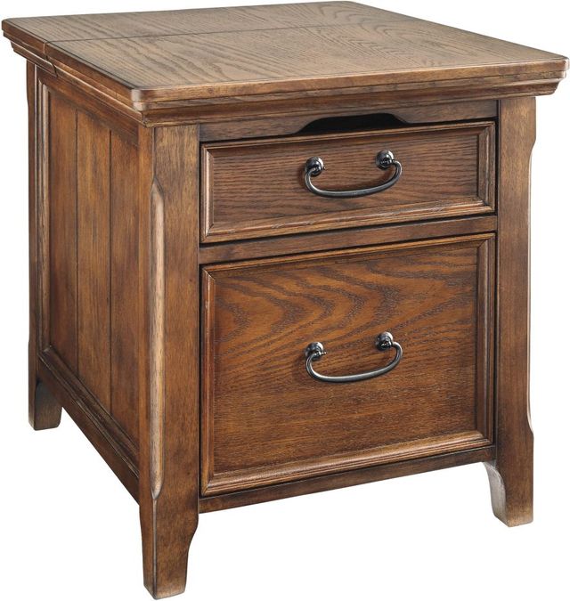Signature Design by Ashley® Woodboro Dark Brown Media End Table-0