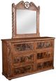 Horizon Home® Lasso Cowhide 2-Piece Brown Dresser and Mirror Set-0