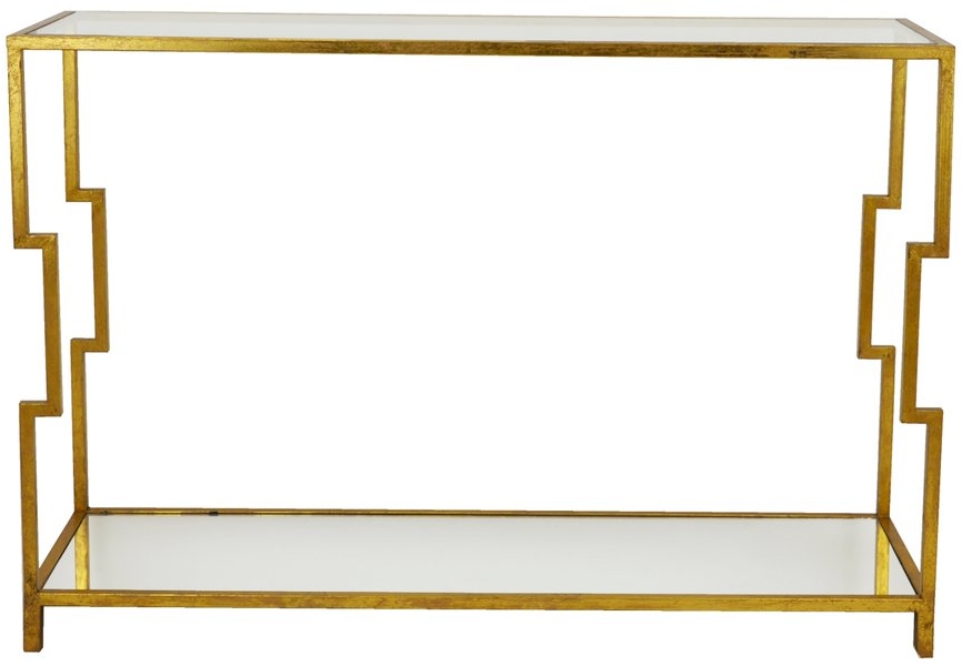 Zeugma Imports Glass Top Console Table - Thumbnail 2