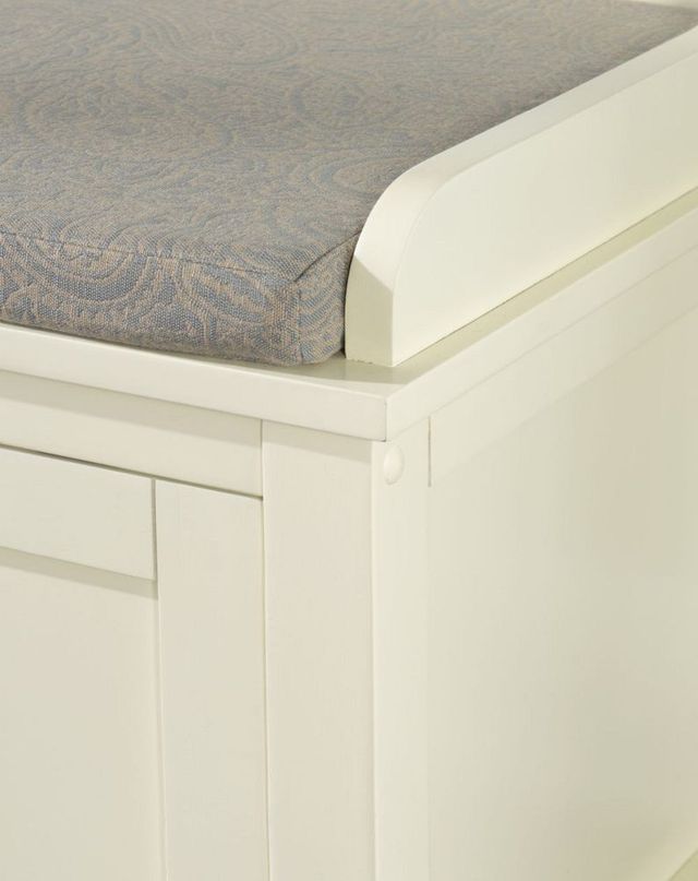 Linon Shirley Antique White Storage Bench-3