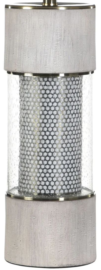 Stylecraft Belo Linen Table Lamp with Night Light-1