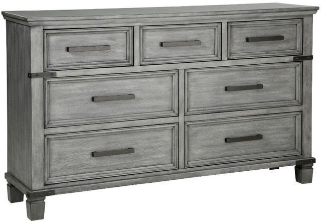 Signature Design by Ashley® Russelyn 5-Piece Gray California King Panel Storage Bed Set-2