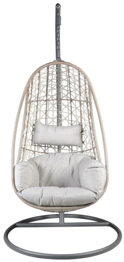 Steve Silver Co. Cayden Beige/Gray/White Stainless Steel Outdoor Basket Chair-1