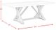 Elements International Lakeview White Dining Table with Natural Base-4
