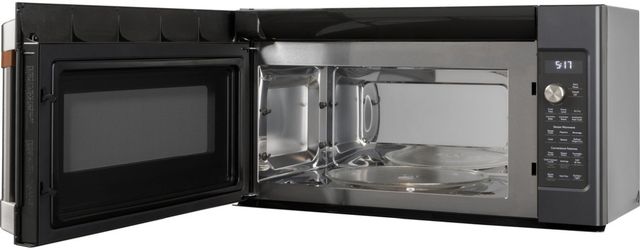 Cafe 30" 1.7 Cu. Ft. Matte Black Over the Range Microwave-1