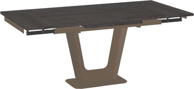 Amisco Customizable Amelia 72" Rectangular Extendable Table with 1" Thermo Fused Laminate Top and 2 Leaves-1