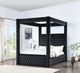 Furniture of America® Etherea Black Eastern King Poster Bed-3