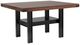 Coaster® Patterson Brown Counter Height Dining Table with Black Base-0