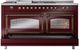 Ilve® Nostalgie II Noblesse 60'' Burgundy Pro Style Dual Fuel Range with Burnished Trim-3