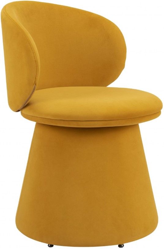 Zuo® Modern Oblic Orange Swivel Dining Side Chair-0