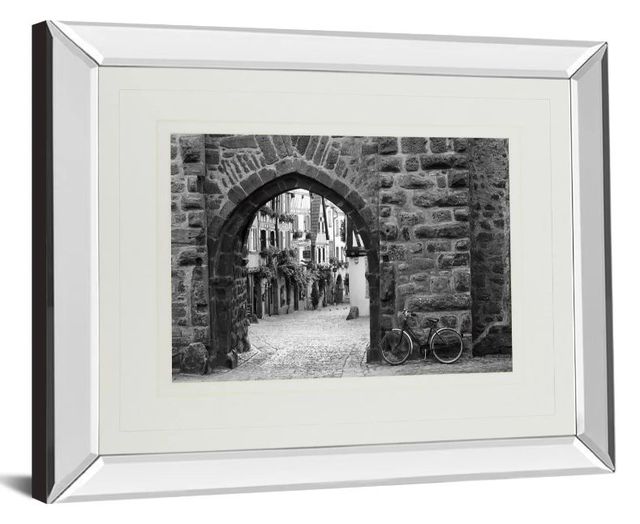 Classy Art Bicycle Of Riquewihr by Monte Nagler Mirror Framed Wall Art-1