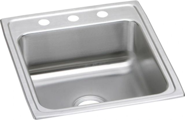 Elkay Lustertone® Classic Lustrous Satin 19-1/2" x 22" x 5" OS4-Hole Single Bowl Drop-In ADA Sink-0