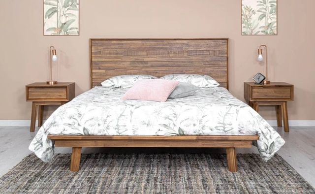 LH Home Gia Warm Pecan Queen Panel Bed-2