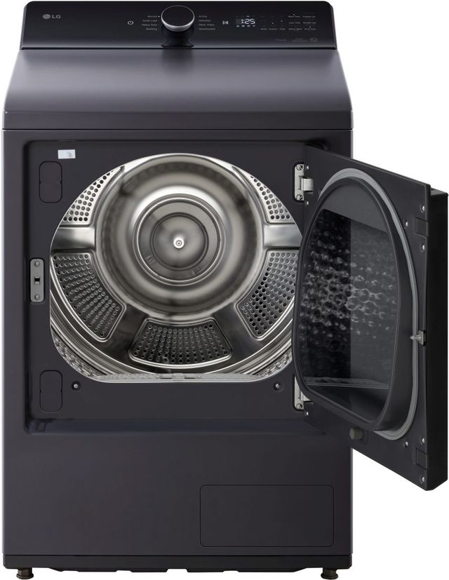 LG 7.3 Cu. Ft. Matte Black Smart Ventless Electric Dryer-1