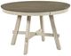 Homelegance® Ogden Brown Round Dining Table with White Base-0