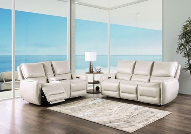 Furniture of America® Phineas Beige Power Recliner-1
