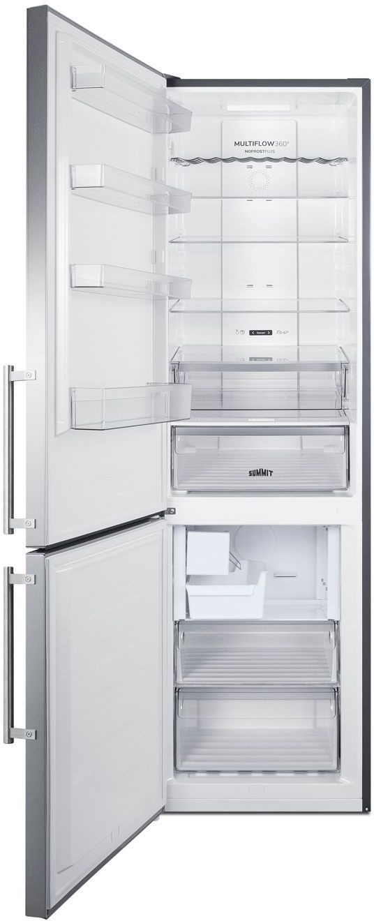 Summit® 11.72 Cu. Ft. Stainless Steel Counter Depth Bottom Freezer Refrigerator -2