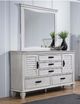 Coaster® Franco DIstressed White Dresser and Mirror-1
