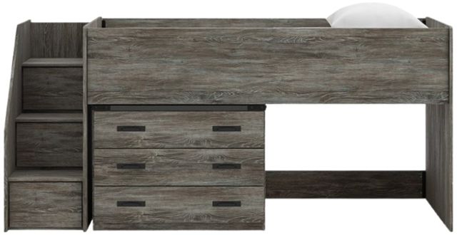 Signature Design by Ashley® Frandern Gray Twin Loft Bed with Drawer Storage-1