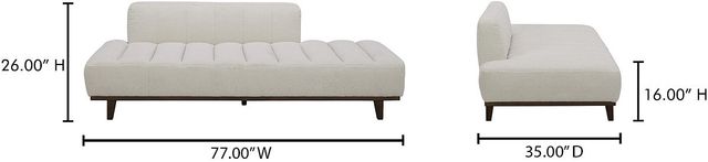 Moe's Home Collection Bennett Warm White Daybed-2