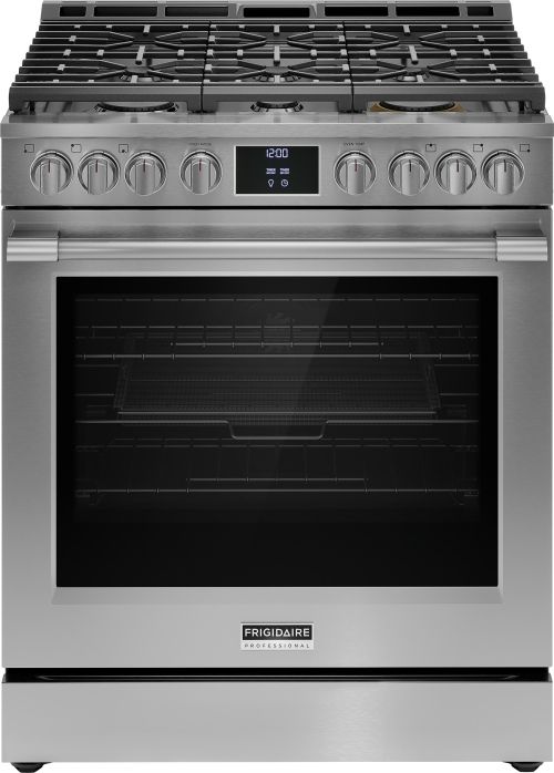 Frigidaire® Professional 30" Smudge-Proof® Stainless Steel Slide In Gas Range-0