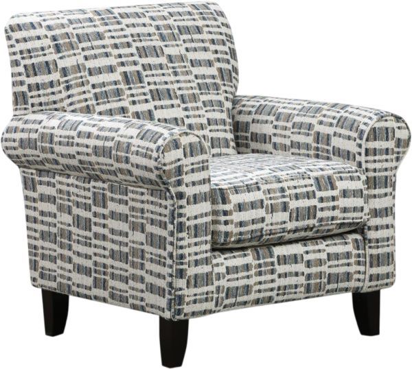 Fusion Furniture Universal Denim Stiletto Blue Accent Chair-0