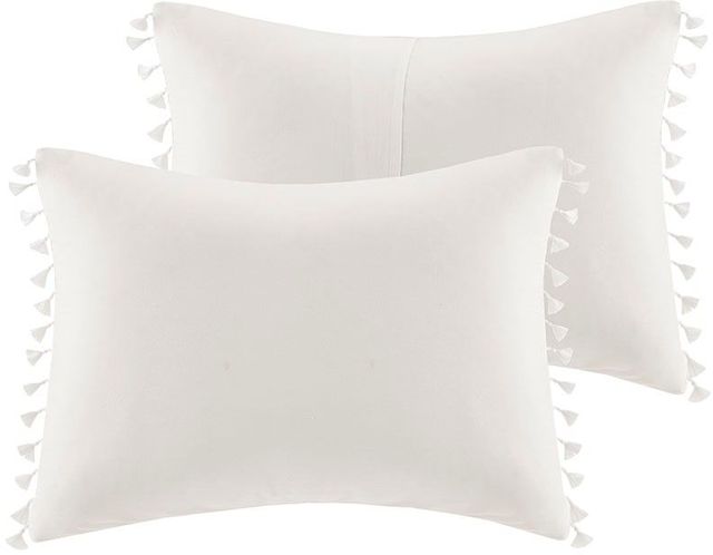Olliix by Madison Park Ivory Full/Queen Lillian Cotton Comforter Set-3