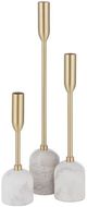 Renwil® Marchesa 3-Piece Brass/White Candle Holder Set-0