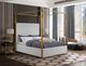 Meridian Furniture Jones White King Upholstered Canopy Bed-2
