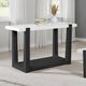 Furniture of America® Sundbry White Sofa Table with Black Base-0