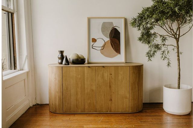Moe's Home Collection Peaceful Black/Brown/Gray Abstract Print-4