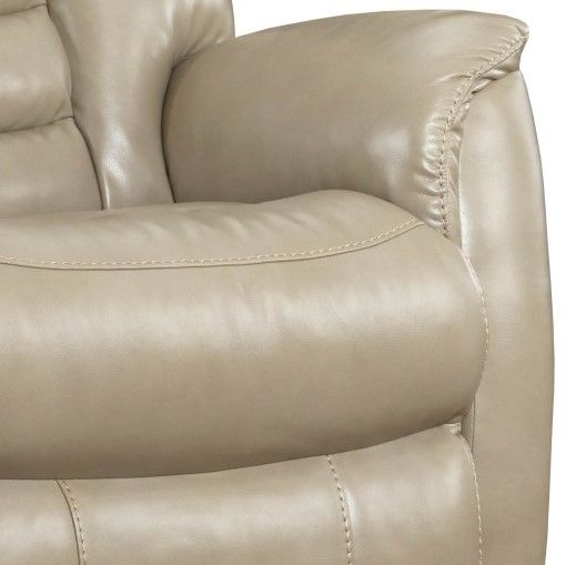 HomeStretch Beige Leather Rocker Recliner-2