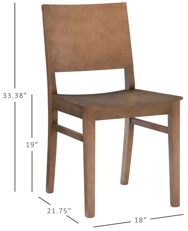 Linon Kentucky 2-Piece Natural Dining Chair Set-2