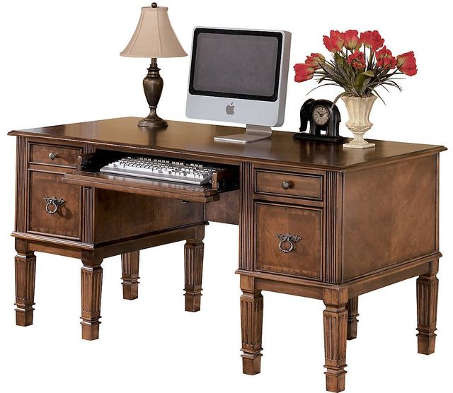 Signature Design by Ashley® Hamlyn 2-Piece Medium Brown Office Set-1