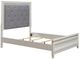 Liberty Furniture Reflections 4-Piece Gray/Pearl White/Rhinestone Queen Upholstered Bedroom Set-2