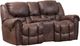 HomeStretch Del Mar Mocha Manual Rocking Reclining Loveseat with Console-0