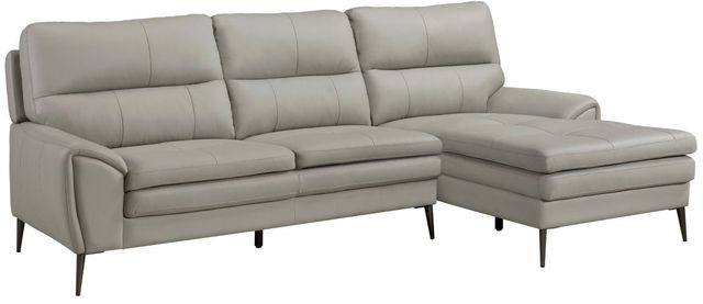 Mazin Furniture Essex 2-Piece Beige/Gray Right-Arm Facing Loveseat Sectional and Chaise-0